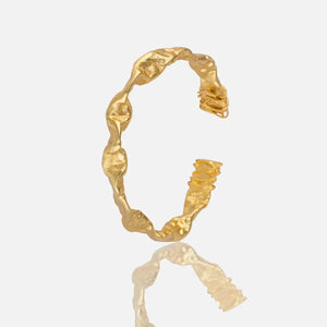 Gala Bangle 'Slave' Bracelet - Cast Bronze Gold Plated