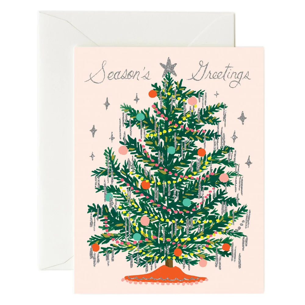 Tinsel Tree Christmas Card