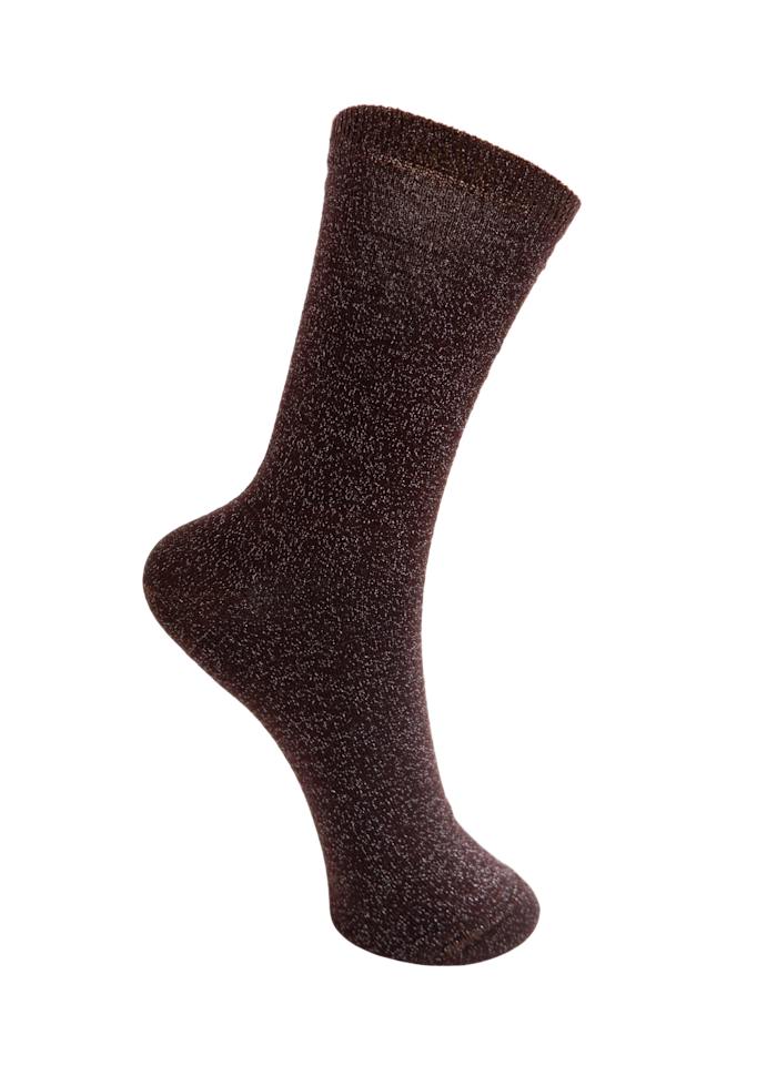 Lurex Sock - Coffee