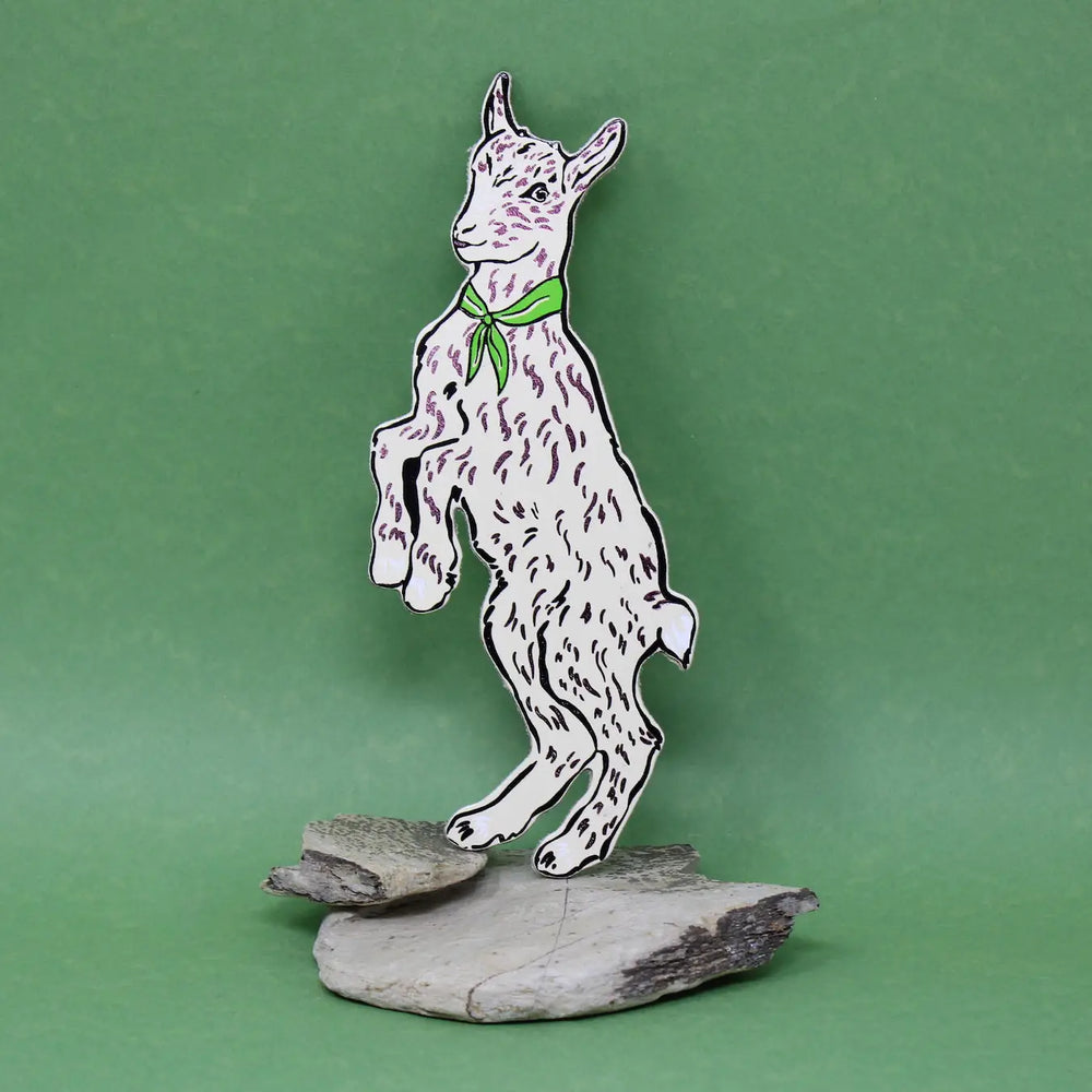 Embossed Leather Bookmark - Goat, Cream