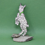 Embossed Leather Bookmark - Goat, Cream