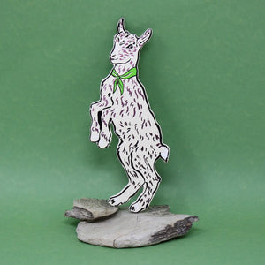 Embossed Leather Bookmark - Goat, Cream