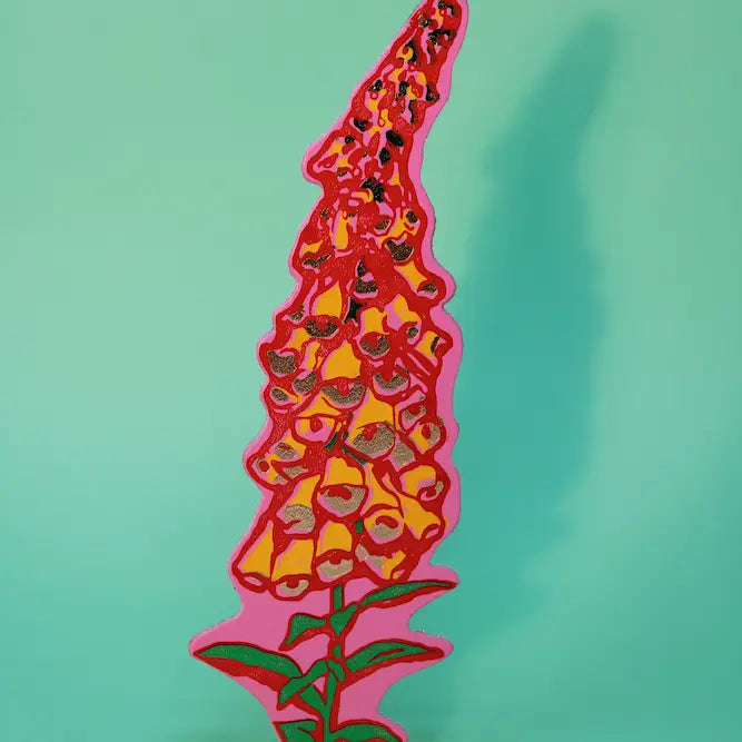 Embossed Leather Bookmark - A Good Weed, Hot Pink