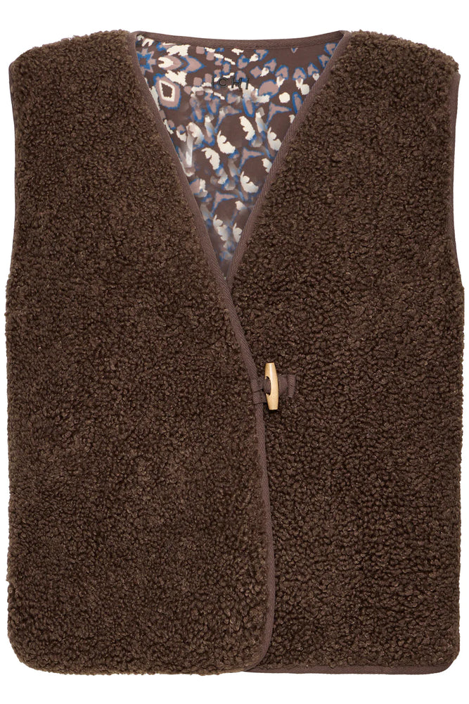 Gozima Teddy Waistcoat - Coffee Bean
