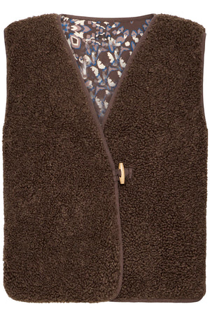 Gozima Teddy Waistcoat - Coffee Bean