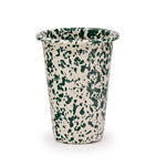 Enamel Splatter Cup - Green and Cream 14oz
