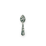 Enamel Splatter Small Spoon - Green and Cream