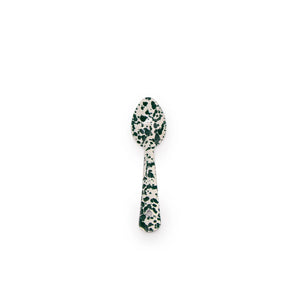 Enamel Splatter Small Spoon - Green and Cream