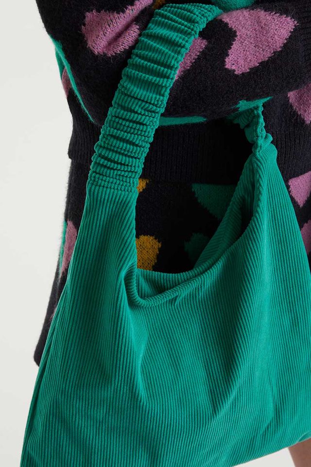 Cord Shoulder Bag - Green