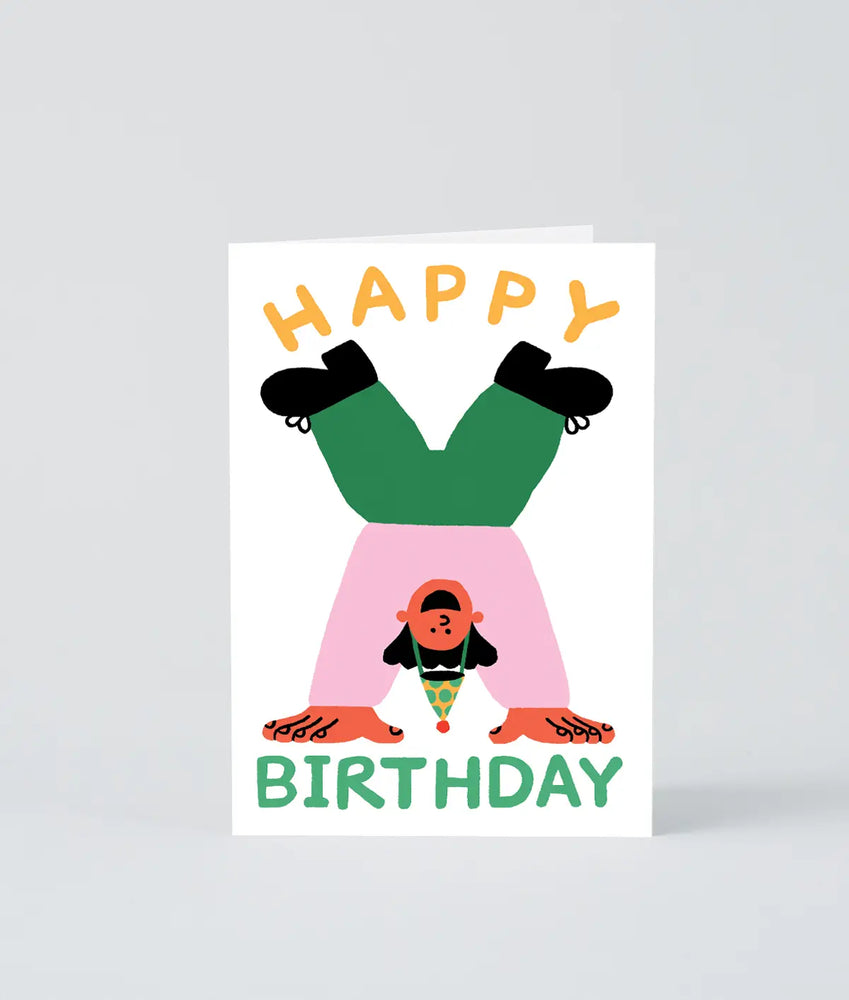 Happy Birthday Handstand Card