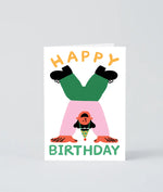 Happy Birthday Handstand Card
