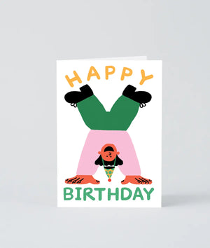 Happy Birthday Handstand Card