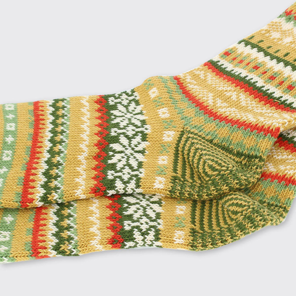 Men's Fair Isle Socks - Green