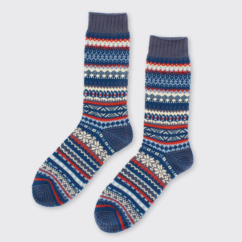 Men's Fair Isle Socks - Navy