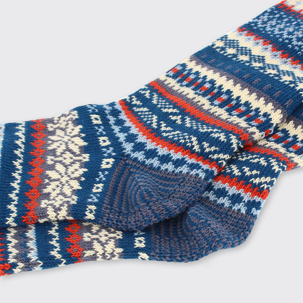 Men's Fair Isle Socks - Navy