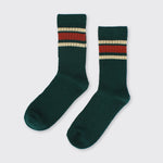 Men's Socks - Green Striped