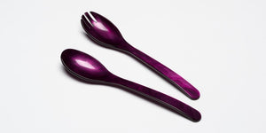 Salad Spoons - Plum (Pair)