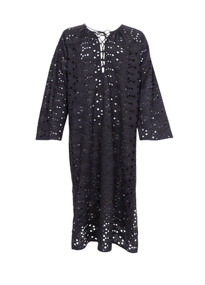 Helena Cotton Dress - Black