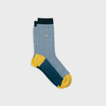 Socks in Combed Cotton Herringbone - Emerald