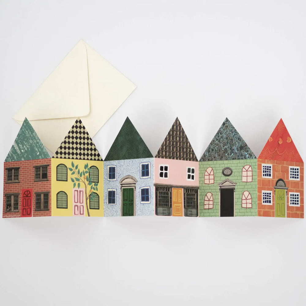 Houses Concertina Card