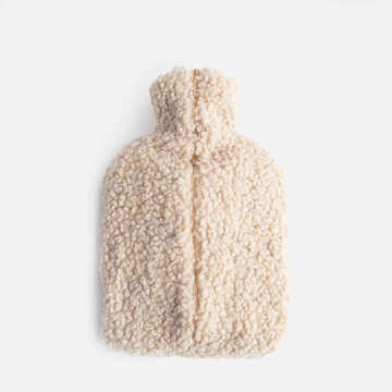 Oat/ Charcoal Heart Borg Hot Water Bottle