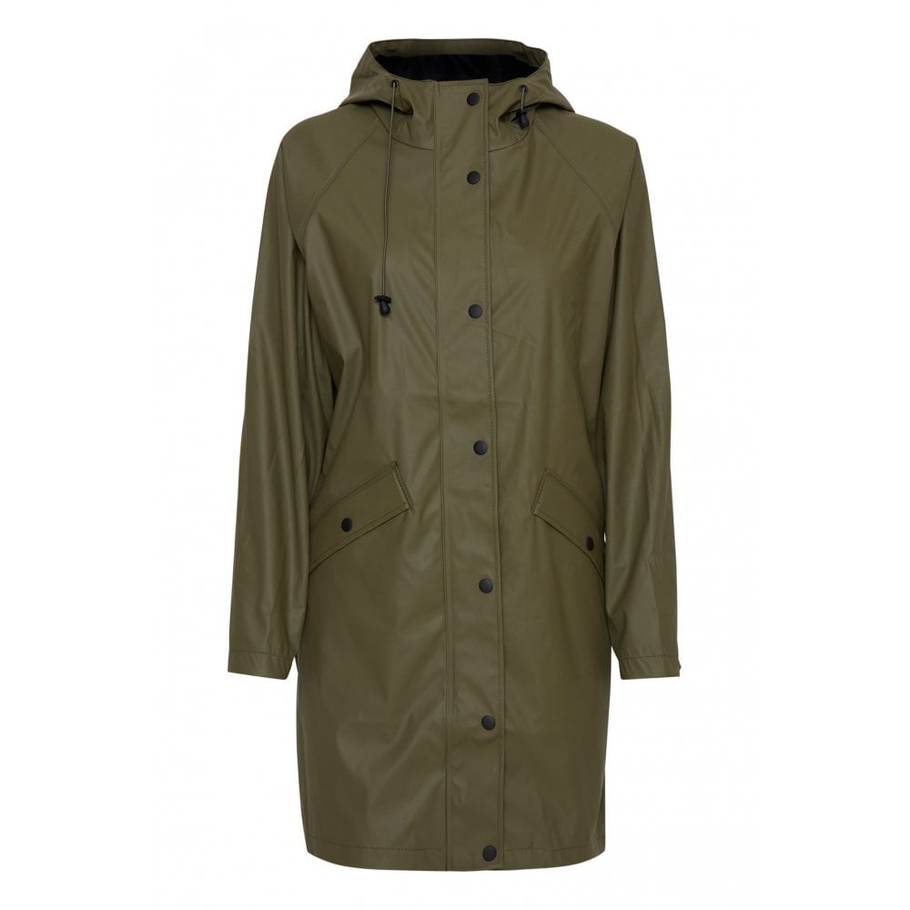 Tazi Waterproof Rain Coat - Olive/ Kalamata