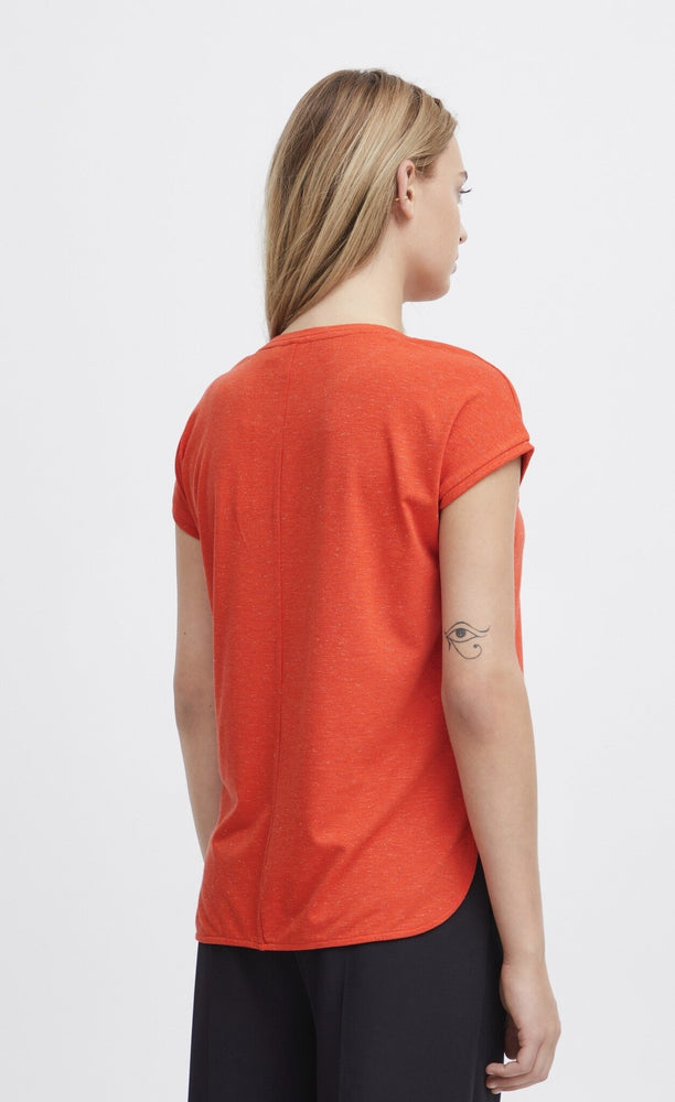 V Neck T Shirt - Grenadine