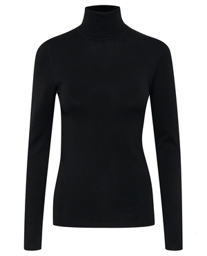 MAFA Knitted Roll Neck Pullover - Black