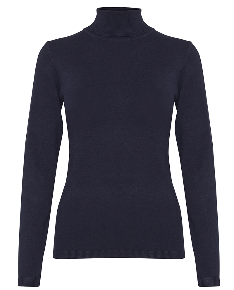 MAFA Knitted Roll Neck Pullover - Total Eclipse