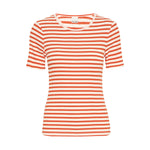 Cella Short Sleeved T-Shirt - Fiery Red Stripe