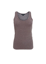 Faye Lurex Strap Top - Taupe
