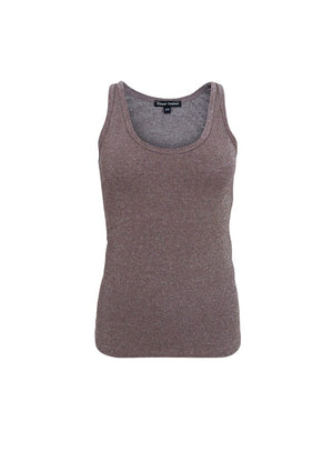 Faye Lurex Strap Top - Taupe