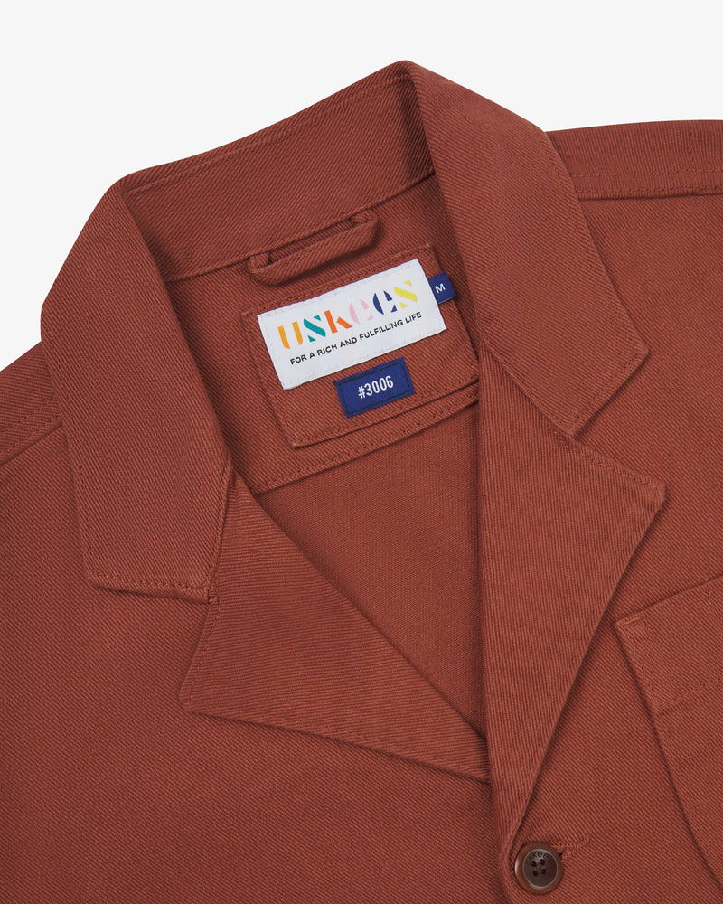 Men's Organic Drill Blazer - Chestnut