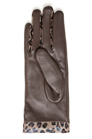 Maria Leather Gloves - Coffee Bean