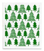 Christmas Forest Dishcloth - Green