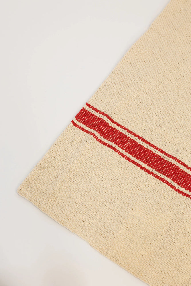 India Cloth Tea-Towel: Red Stripe
