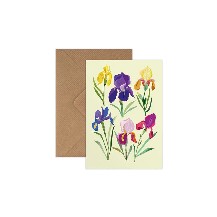 Brie Harrison Greetings Card - Irises