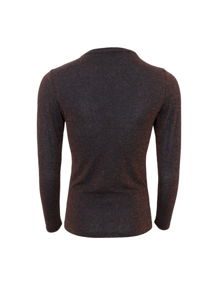 Faye Long-Sleeved Top - Black Coffee