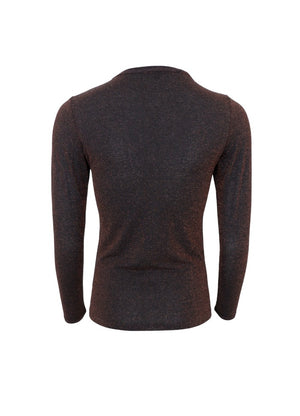 Faye Long-Sleeved Top - Black Coffee