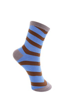 Yesenia Sock - Blue/Brown