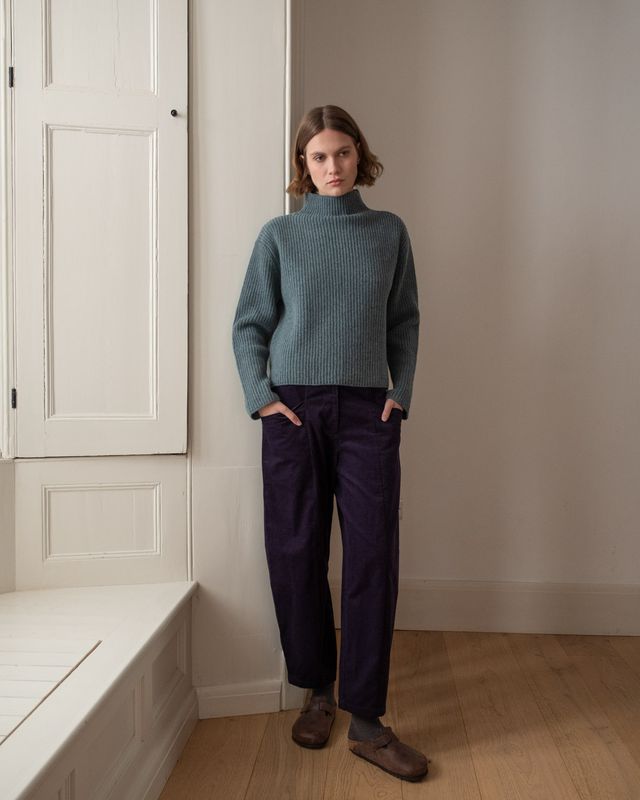 Matilda Ribbed Jumper - Caspian