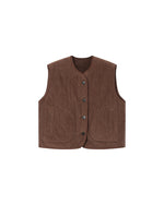 Seth Reversible Quilted Gilet Jacket - Chocolat