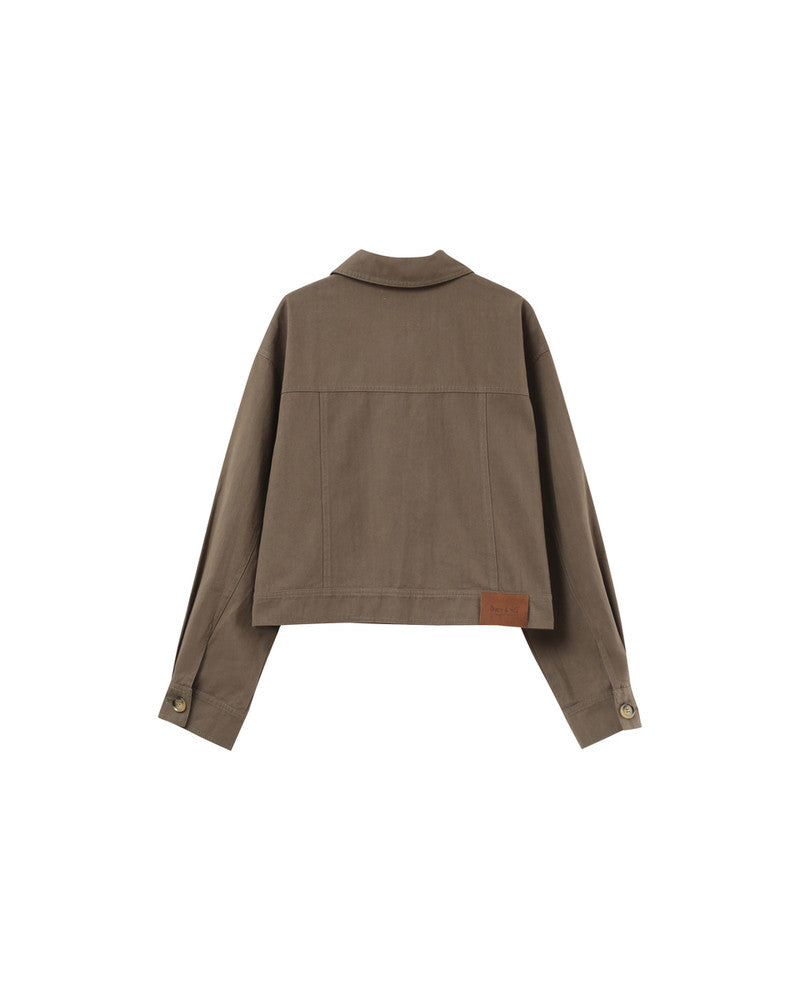 Polette Straight Cut Jacket - Khaki