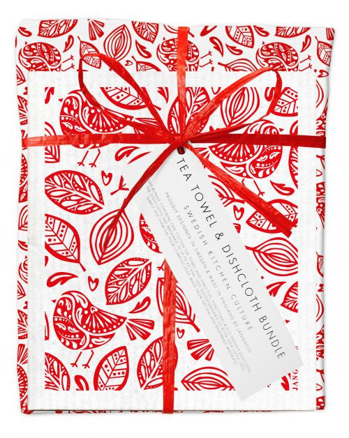 Robins Dishcloth and Tea-towel Set