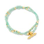 Jaya Beaded Aqua Bracelets Set of 2