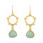 Allegra Amazonite Earrings in Gold