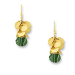 Winona Earrings in Gold With Malachite