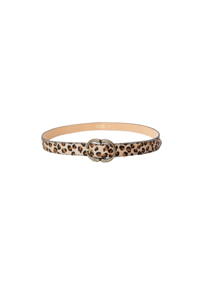 Jenny Leather Belt - Leopard Print