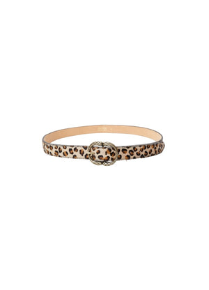 Jenny Leather Belt - Leopard Print