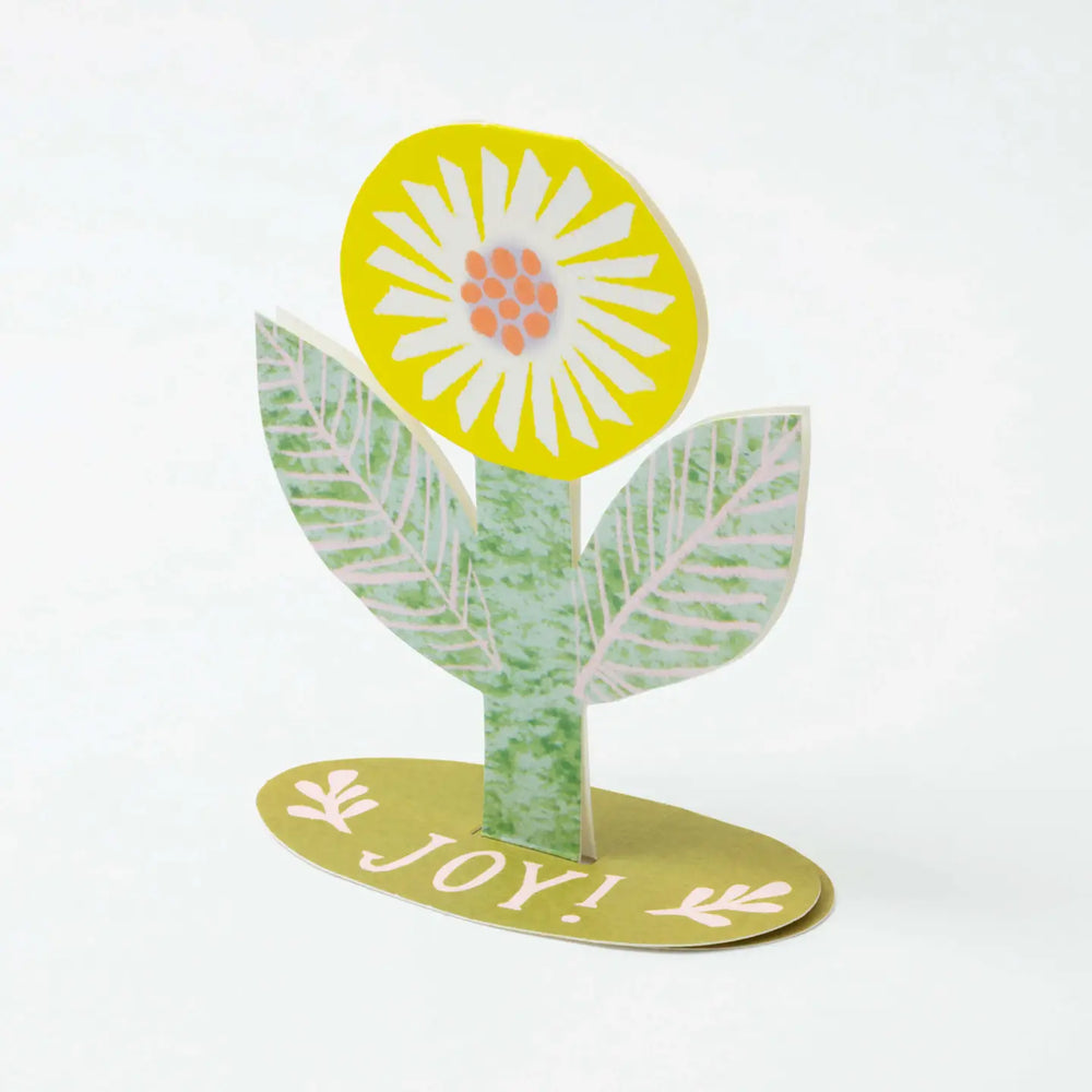 Joy Flower Stand Up Card